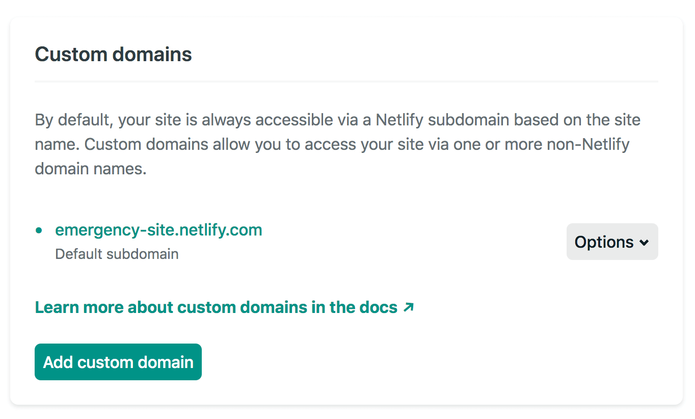 add custom domain